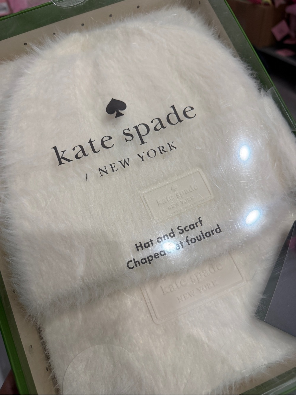 kate spade Cream Fuzzy Hat & Scarf Set - Picture 2 of 3